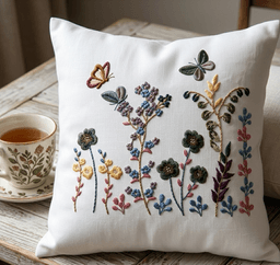 Wildflower Meadow Embroidery Design Bundle, Cottagecore Boho Floral thumbnail 4
