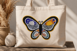 Celestial Butterfly Embroidery Design | Sun Moon Boho Machine File thumbnail 5