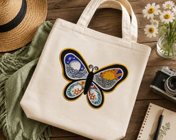 Celestial Butterfly Embroidery Design | Sun Moon Boho Machine File thumbnail 8