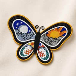 Celestial Butterfly Embroidery Design | Sun Moon Boho Machine File (Instant Download) thumbnail 2