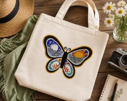 Celestial Butterfly Embroidery Design | Sun Moon Boho Machine File (Instant Download) thumbnail 6
