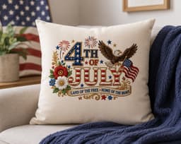 4th of July Eagle Embroidery Design, Patriotic American Flag Machine File (Instant Download) thumbnail 5