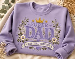 Super Dad embroidery design | Father's day machine embroidery file | Instant Download thumbnail 6
