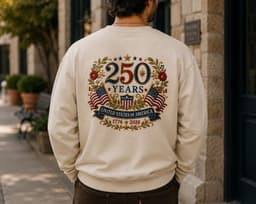 America 250 Celebration Embroidery Design | USA Flag Embroidery File 1776-2026 | Instant Download thumbnail 2
