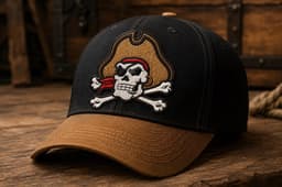 Pirate Skull Embroidery Patch, Jolly Roger Design, Anime Style (4 Sizes) thumbnail 6