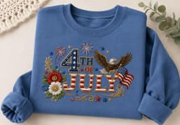 4th of July Eagle Embroidery Design, Patriotic American Flag Machine File (Instant Download) thumbnail 6