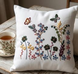 Wildflower Meadow Embroidery Design Bundle, Cottagecore Boho Floral thumbnail 4