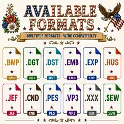 America 250 Celebration Embroidery Design | USA Flag Embroidery File 1776-2026 | Instant Download thumbnail 8