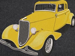 Vintage Car Embroidery Design | Classic Car Machine Embroidery File | Instant Download thumbnail 3