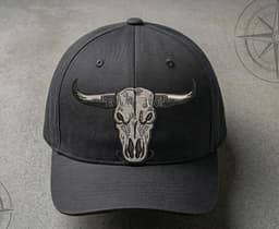 Bull Skull Embroidery Design, Western Cowboy Embroidery File, Longhorn Skull Digital Download thumbnail 3