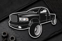 Black Pickup Truck Embroidered Patch, Iron On Sew On Applique | Truck Lover Gift | Instant Downlaod thumbnail 2