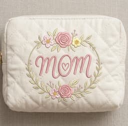 Mom Embroidery Design – Mother’s Day Floral Wreath Appliqué, 4 Sizes, Instant Download thumbnail 3