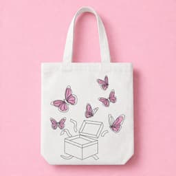Butterflies in a Box Embroidery Design | Cute Pink Butterfly Machine Embroidery Pattern thumbnail 6