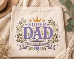 Super Dad embroidery design | Father's day machine embroidery file | Instant Download thumbnail 2