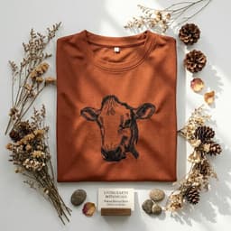 Cow Face Embroidery Design, Farm Animal Applique, 5 Sizes (Digital Download) thumbnail 3