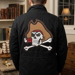 Pirate Skull Embroidery Patch, Jolly Roger Design, Anime Style (4 Sizes) thumbnail 4
