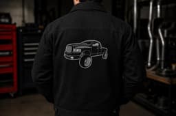 Black Pickup Truck Embroidered Patch, Iron On Sew On Applique | Truck Lover Gift | Instant Downlaod thumbnail 5