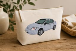 Silver Sedan Car Embroidery Design | Realistic Car Machine Embroidery Pattern | Instant Download thumbnail 7