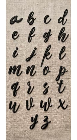 Lowercase Script Embroidery Font – a–z Alphabet – Cursive Machine Embroidery Design thumbnail 2