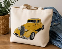 Vintage Car Embroidery Design | Classic Car Machine Embroidery File | Instant Download thumbnail 2