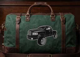 Black Pickup Truck Embroidered Patch, Iron On Sew On Applique | Truck Lover Gift | Instant Downlaod thumbnail 3